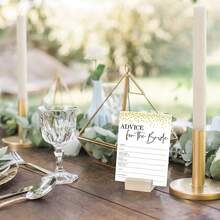 5/10/20 Stück Ratschläge für die Braut Kartenspiele, luxuriöses Design mit bedruckter Vorlage, ideal für Junggesellinnenabschied und Hühnerparty, Partyaccessoires, beste Spielkarten, Partyspielaktivitäten für Hochzeitsgeschenke - Übersicht 5
