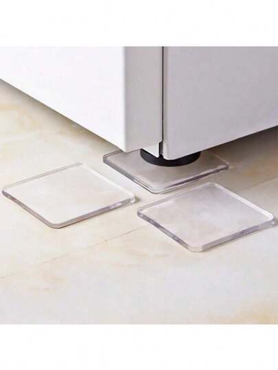 1/4 piezas Almohadillas de muebles de silicona transparente, hechas de material de silicona con absorción de impactos, resistencia al calor, aislamiento acústico, funciones antideslizantes, adecuadas para lavadoras, sofás, mesas de café, sin necesidad de energía, aplicables para Año Nuevo, Día de San Valentín, Día de la Madre, temporada de graduación, vuelta al colegio como accesorios de protección del hogar