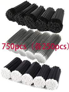 Eyelash Extension Supplies Set: Disposable Eyelash Brushes, Micro Cotton Swab Brushes, Eyelash Mascara Brushes, Lip Brushes - Multicolor - View 12