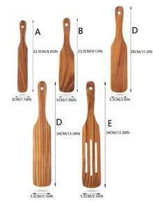 Bộ 5 dụng cụ nhà bếp chống dính cán dài, muỗng xới lớn, muỗng xào nấu ăn tiện dụng, thích hợp làm pizza, tráng miệng, salad. - Nhiều màu - Xem 2