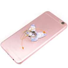 Cute Butterfly Element Painted Creative Finger Ring Phone Holder Stand Spring Easter Gift - Multicolor - View 4