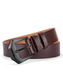 1/2条新款男士皮带，针扣皮带，休闲裤牛仔裤软皮皮带，耐磨耐用，商务风格 - 彩色 - 查看 7