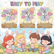 Marspark Easter Games Carnival Games 10.6'' Lucky Egg Spinner Candy Challenge Easter Party Favors For School Classroom Family Spring Festival Birthday Party Egg Hunt Activities - 蛋 - 查看 3