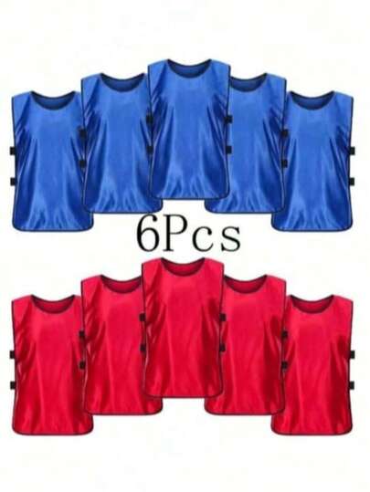 6pcs/Set Numbered Training Jerseys, Sports Training Uniforms - Numbered Design, High-Quality Sports Training Tops - Team Competition Training Shirts, Football, Basketball, American Football, Baseball Team Training Jerseys - Durable, Lightweight, Quick-Dry Training Vests, Suitable For Sports Teams And Club Team Building And Promotion Activities, Basketball/American Football Training Numbered Jerseys