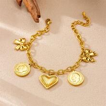 1 pieza Pulsera de acero inoxidable sin decoloración para hombres con acentos únicos - Amar - Ver 3