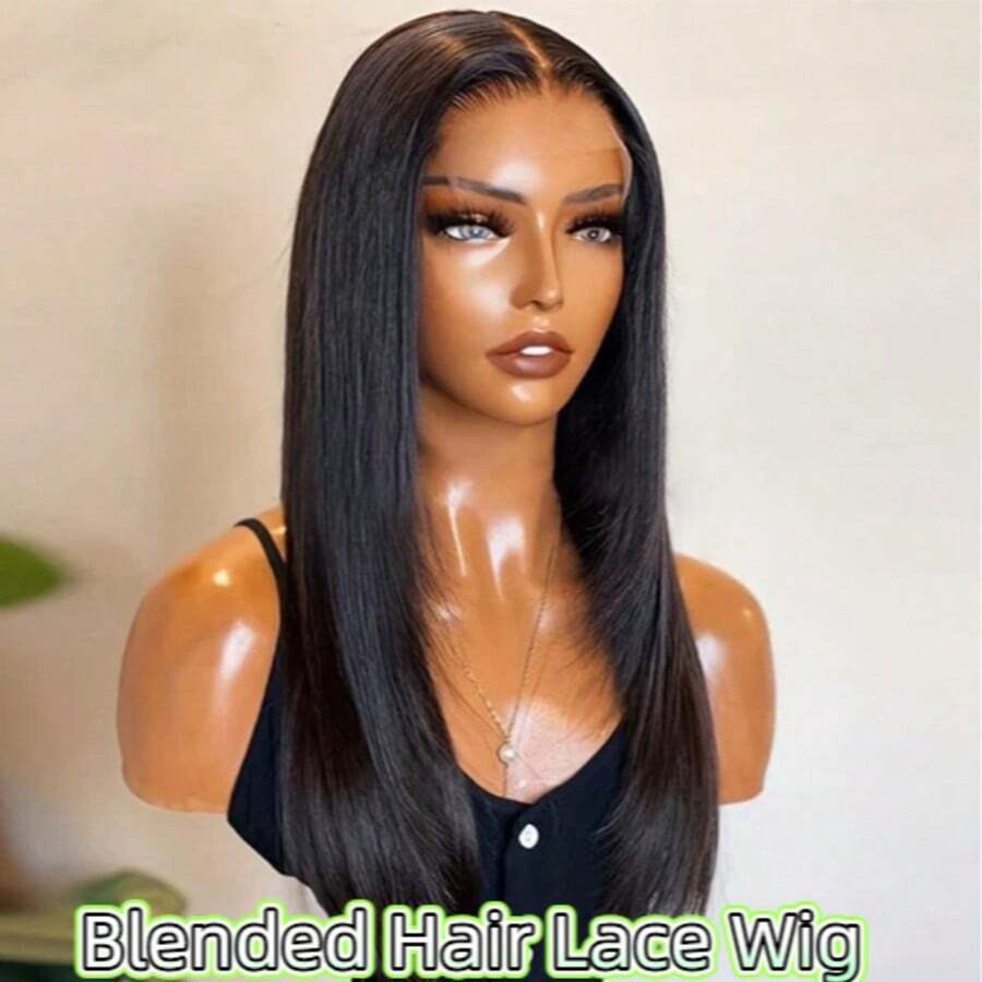Long Straight Lace Front Human Hair Wigs Glueless Transparent T Part Lace Wigs Pre Plucked Straight Brazilian Lace Wig 180%
