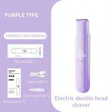 HYUNDAI 2-In-1 Women's Electric Shaver, Waterproof IPX7 Bikini Trimmer With LED Light, For Bikini, Legs, Underarms And Intimate Areas, Gift Box Suitable For Friends - View 5