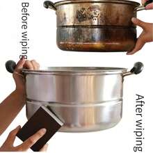 Sponge Cleaning Brush, Kitchen Pot Pan Dish Rust Remover Scrubber, Reusable Efficient Cleaning Tool - Diamond Sponge Eraser - View 3