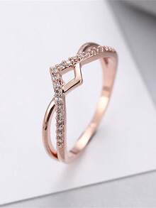 1pc Zirconia Ring, Unique Design Elegant Everyday Wear Knuckle Ring For Women - Ring - View 19
