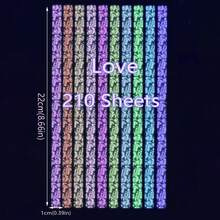 210 Sheets Of Luminous Star Paper, Star Paper Folding Star Specific Paper Folding Star Origami Strip Lucky Star, Luminous Handmade Star Paper - 210 Sheets Of Glow-in-the-dark Star Paper /love - View 11