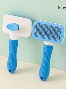 Juego de cepillo y peine para aseo de mascotas, incluye cepillo de masaje y herramienta para eliminar pelo muerto, diseño ergonómico con cabezal desmontable, herramienta de aseo eficiente para perros y gatos, reduce la caída de pelo y el subpelo - Multicolor - Ver 14