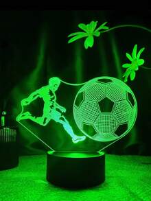 3D Football Shaped Touch Sensor Color Changing Night Light, USB Powered Desk Decor Lamp, Ideal Gift For Football Fans, Suitable For Bedroom, Study And Living Room Decoration, Birthday And Holiday Present - One Size Fits All - View 6