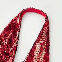 Women Halter Neck Sequin Tank Tops Sparkly Glitter Backless Cowl Neck Drape Front Camisoles Plunge Vests Summer Sleeveless Deep V-Neck Party Tops Vacation Beachwear Mermaid Costumes Clubwear - 紅色 - 查看 8