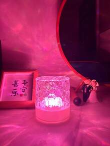 1pc 16 Color Ripple Northern Lights Projector Lamp, Square Projection Light, Touch/Remote Control, USB Powered, Adult Room Decor, Home Theater, Ceiling, Gift Decor, Camping, Wedding Decor, Magic Projection Lamp Gift, Holiday Party - Multicolor - View 3