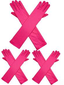 女士长款缎面手套，长度至肘部，适合 1920 年代歌剧茶会服装、新娘晚礼服 - 多色 - 查看 12