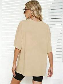 New York Los Angeles Independence Day Graphic Tee Independence Day Shirt Y2k Woman Teen Girls Tee,Vintage Print Top, Funny Cute Graphic Letter Tee Crew Neck Cool Summer Shirt Short Sleeve Top,Animal Fruite Pet Pattern, Women Graphic-Shirt, Fashion 2025,Gifts, Women's Clothing, Cartoon And Letter Printing, Comfortable Cotton Material, Skin Friendly, Soft And Cool, Spring Summer Women's-Shirt ClothingSports Short Sleeves - 杏色 - 查看 3