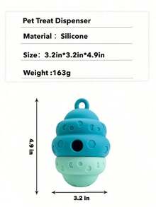 Puppy Interactive Game Toys, Pet Snack Dispenser, Interactive Slow Feeder, Silicone Toys With Hanging Hole - For Dogs/Cats - Multicolor - View 3