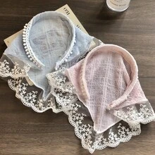 2个白色蕾丝发箍，时尚网状发圈，适合女性度假或外出佩戴 - 彩色 - 查看 10