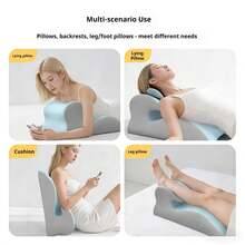 Premium Multi-Purpose Sleep Pillow, Ergonomic Reclining Wedge Cushion For Back Support & Bed Relaxing - Dark Grey - View 11