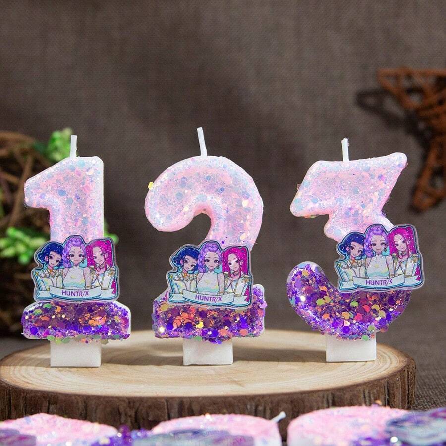 1pc Creative Birthday Candle Cake Cartoon Number Candle - Multicolor - View 1