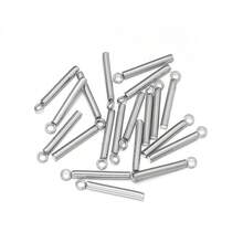 20个/包 不锈钢光滑圆柱吊坠带环，简约流苏耳环，项链，手链饰品DIY配件 - 柱子吊墜 - 查看 12