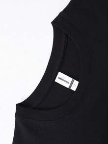 Disney Genuine Authorization, Fun Cartoon Mickey Mouse Pattern Printing Ladies 100% Cotton T-Shirt-Printing, Breathable Light Fabric, Regular Round Neck Summer Street Casual Shirt, Disney Shirt, Pattern And Text Closely Combined, Full Of Fun And Memory. - 黑色 - 查看 3