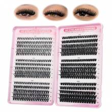 DIY Lash Clusters Book Kit Volume Lash Clusters Thick Eyelash Extension Kit Individual Lashes Thin Band Lashes Clusters - D - View 6