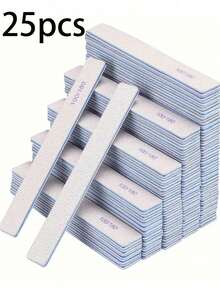 25pcs (Optional 80/80, 100/180) Grit Nail Files, Acrylic Nail Sanding Boards, Professional Manicure Tools, Suitable For Home & Salon, Durable Double-Sided - Multicolor - View 10