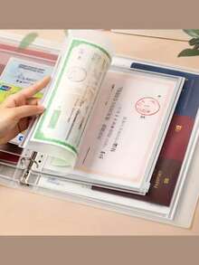 [Customized] Important Document Storage Zipper Binder, Customizable Text, Used For Birth Certificate Protective Cover Document Bag, Waterproof Organizer Bag, "I Go Missing" Binder For Home Safety, ID And Bill Filing Folder - Multicolor - View 5