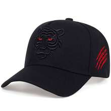 1pc Men's Tiger Embroidery Baseball Cap, Animal Pattern 5-Panel Adjustable Hat, Outdoor Sun Protection Casual Cap Suitable For Spring, Autumn, Travel, Beach, Party - Multicolor - View 13