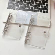 1 cuốn sổ tay bìa trong suốt hình ngôi sao lấp lánh cỡ A7 A6 M5, sổ tay bìa in laser ba chiều, giấy lót trong suốt, giấy thay thế chất liệu PP, sổ dán trong suốt PET, bộ sổ tay, bộ vở, sổ dán trong suốt. - Nhiều màu - Xem 7