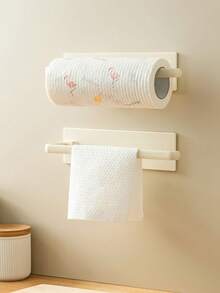 1pc Kitchen Paper Towel Holder, Wall Mounted No Drilling Required, Suitable For RV - Perfect For Kitchen And Bathroom Storage, Can Hold Rolls, Cling Wrap And Towels - Durable And Long-Lasting - Multicolor - View 11