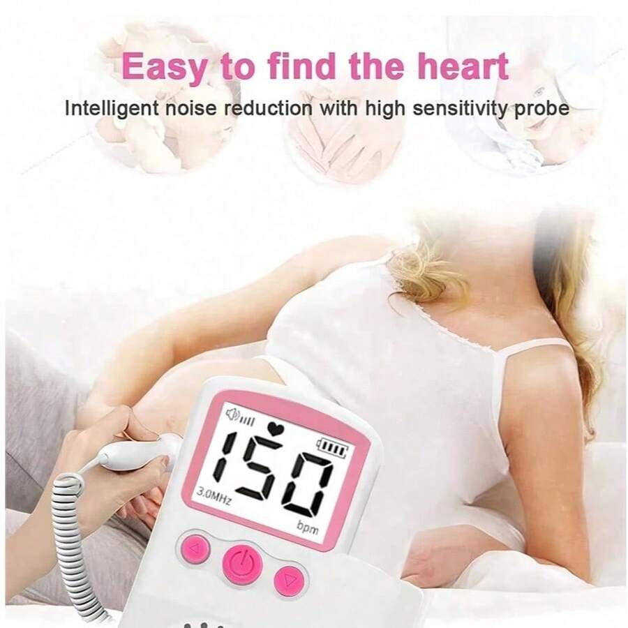 Belovedone Máy theo dõi nhịp tim thai nhi Doppler cầm tay, máy theo dõi nhịp tim thai tại nhà cho bà bầu