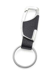 Bộ 2 móc khóa da giả cao cấp dành cho nam kèm vòng an toàn - Móc khóa DIY thời trang, móc khóa xe hơi đa năng màu đen, món quà hoàn hảo. - màu đen - Xem 4