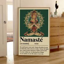 1 pieza Póster con impresión en lienzo de mujer con citas clásicas sobre meditación, arte de pared moderno, decoración adecuada para cafés, hogares, dormitorios, salas de estar, cocinas, baños, oficinas, decoración del hogar, casas decorativas, decoración de dormitorio, decoraciones de pared, opción ideal para amigos - Multicolor - Ver 3