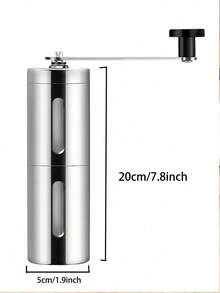 Stainless Steel Manual Coffee Grinder, Portable Hand Crank Coffee Bean Mill, Small Household Coffee Powder Maker - Silver - View 13