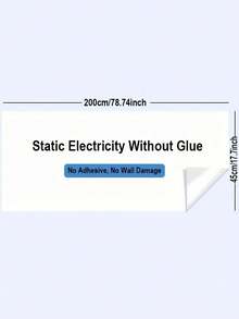 1片可擦写白板墙贴，不伤墙面。自制涂鸦画板，可移除可擦写。静电吸附白板贴纸。 - 多色 - 查看 4