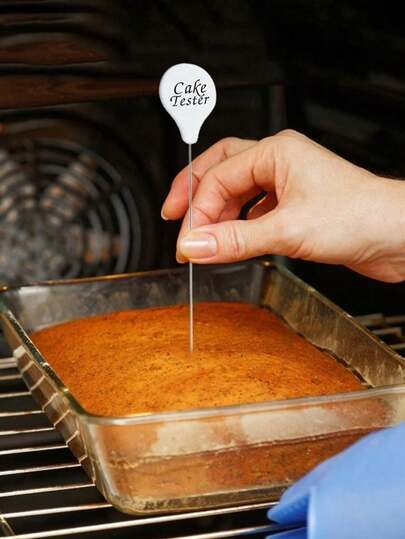 1/2pcs Stainless Steel Cake Tester, Cake Baking Probe, Oven Baking Tool, Back To School & Home Cooking Utensil