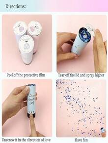 1/3/6pcs Mini Colorful Paper Poppers Set, Suitable For Birthday Party, Handheld Flower Spray Adds Festive Atmosphere To Celebrations - View 2