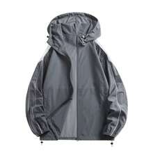 Áo khoác chống nắng nhẹ, dễ gấp gọn dành cho nam, thích hợp cho hoạt động ngoài trời mùa xuân/hè. - Xám - Xem 2