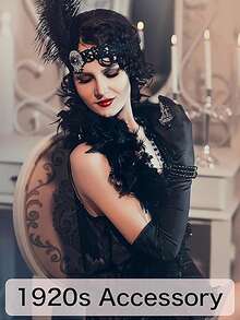 女士长款缎面手套，长度至肘部，适合 1920 年代歌剧茶会服装、新娘晚礼服 - 多色 - 查看 6