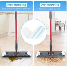 Mop Pads Compatible With O - Cedar H2prO Flat Mop System, 3 Pack Microfiber Mop Heads Replacements Ocedar Flat Mop, Washable And Reusable Mop Pad Refills, On Hard Floors - 平板拖把墊 - 3 件裝 - 查看 6