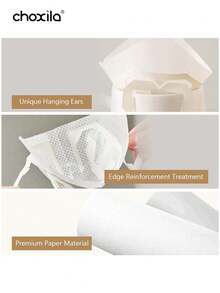 choxila 30/60/90pcs Portable Disposable Coffee Filter Bags - Easy-To-Use Drip Style Design, Leak-Proof And Durable, Suitable For Home, Travel, Parties And Weddings, Allowing You To Brew Delicious Coffee Anywhere - Filter Paper - View 5