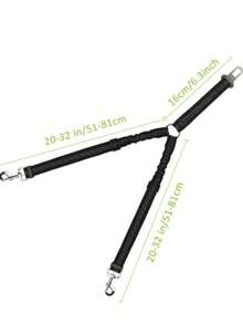 1pc Pet Car Safety Leash, Dog Safety Harness, Adjustable Elastic Shock-Absorbing Nylon Strap, Large Dog Anti-Jump Window Safety Vest - Multicolor - View 2