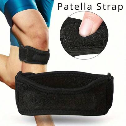 1pc Sports Knee Brace With Meniscus And Patella Strap, Highly Stable, Non-Slip Nylon Material, High Elastic Silicone Pad (Single Pack)