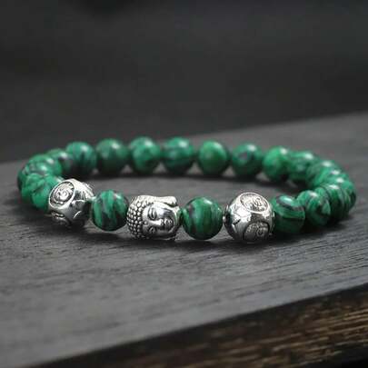 Minimalist Men Bracelet Natural 8mm Stone Vintage Buddha Braclet Meditation Yoga Jewelry Lava Tiger Eyes Beaded Braslet