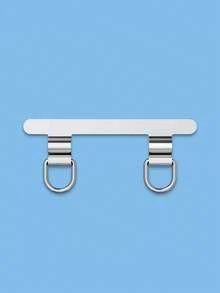 1个超薄极简双耳不锈钢金属夹手机挂绳夹，双扣超薄不锈钢垫圈，金属固定连接件，女士高端耐用挂链卡手机壳配件防丢装置 - 彩色 - 查看 10