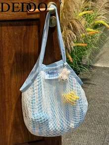 Dedoo Original New Western Style Net Shell Beach Net Bag Shoulder Bag For Girls To Send Their Girlfriends Birthday Gifts (Without Any Pendants) - Blue - View 1