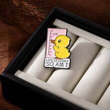 1 Pc Cartoon Character Anime Pin - Cute And Charming Little Yellow Duck Badge - Accessory For Clothing - Pin - Badge - 黃色 - 查看 6