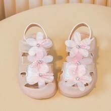 1 Pair Summer New Baby Sandals, Soft Sole Anti-Slip Closed Toe Infant Toddler Shoes For Boys & Girls - Gold - View 3